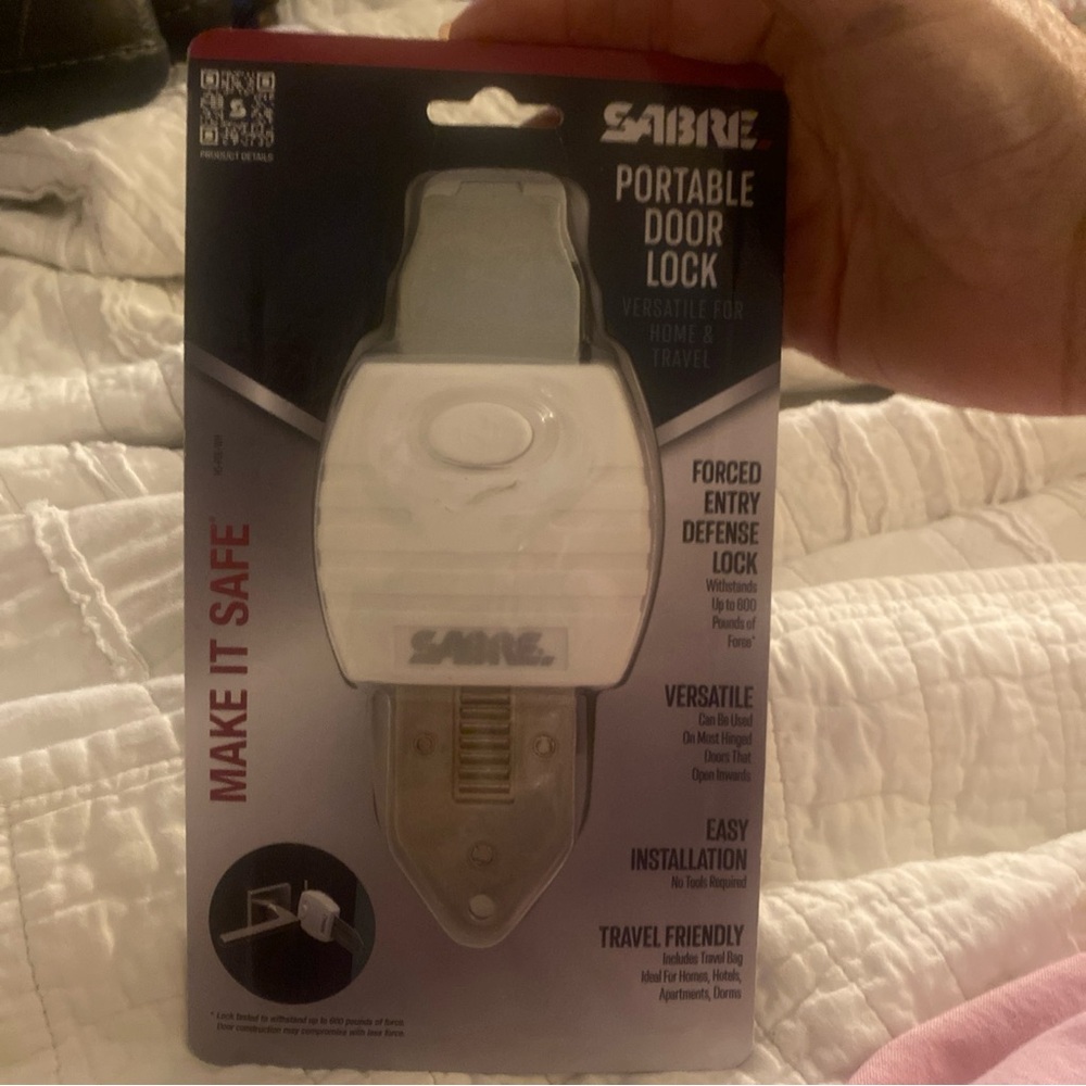 Portable Door Lock - White
